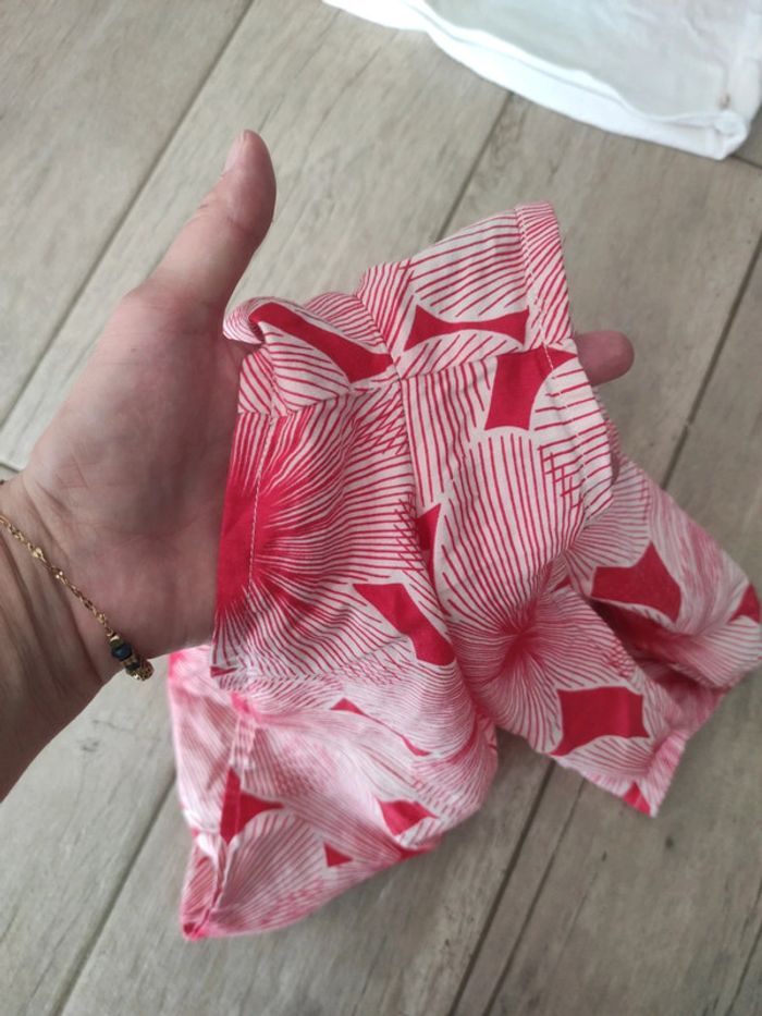 Ensemble jupe short et t-shirt Catimini rouge et blanc - photo numéro 4