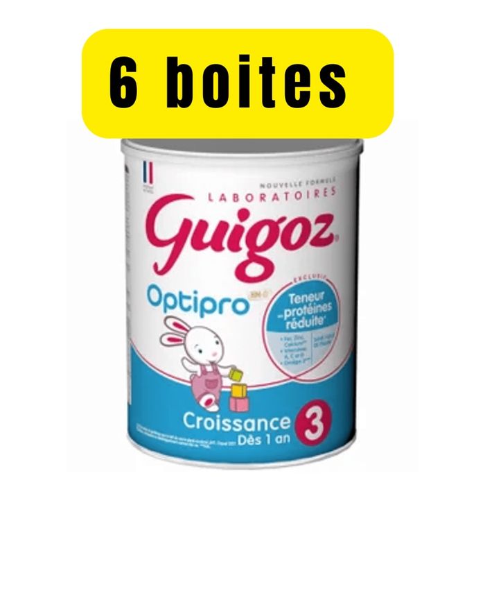 6 boites de lait guigoz optipro 3