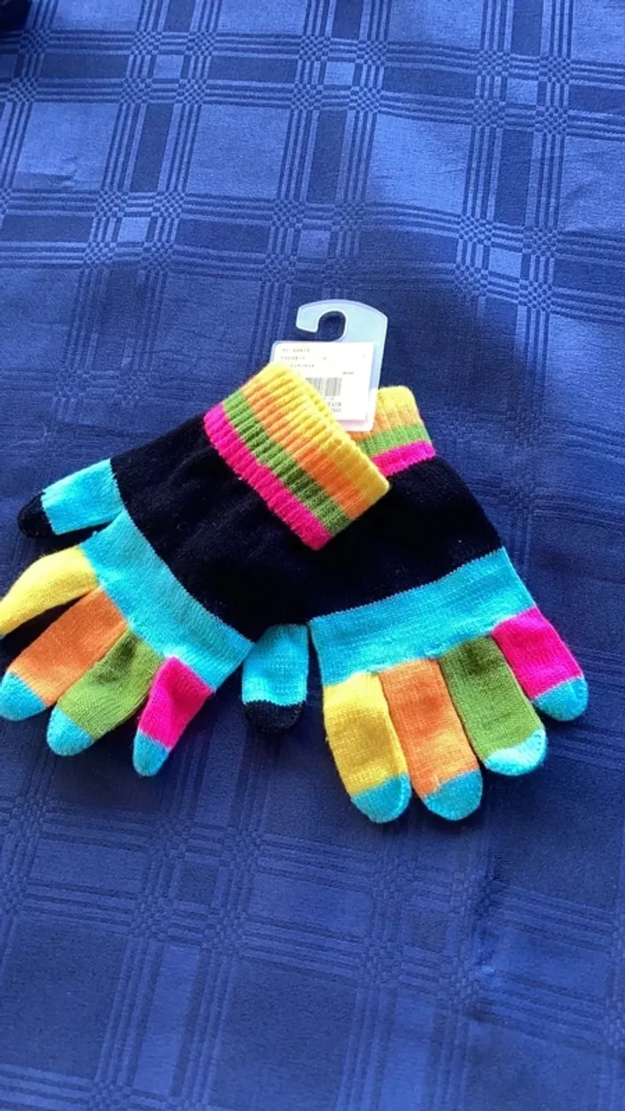 Gants enfants multicolores