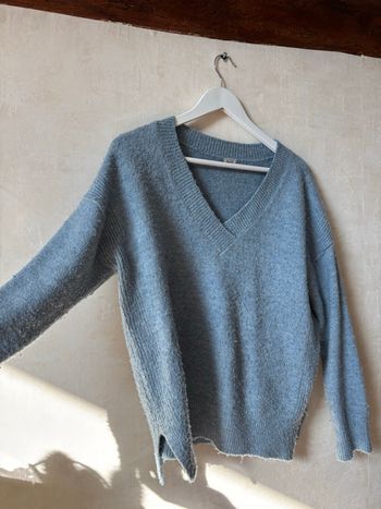 pull laine bleu