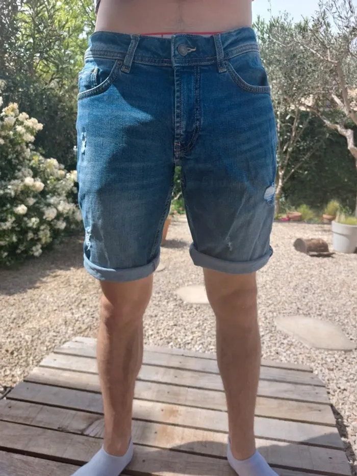 Short en jean homme