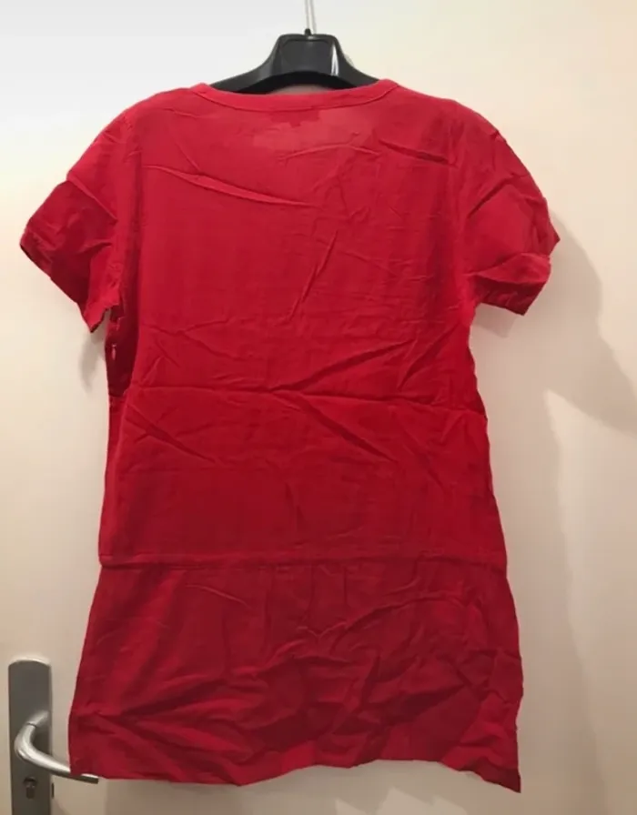 Robe tunique femme fil d’ecume rouge à manches courtes taille 40 - photo numéro 2