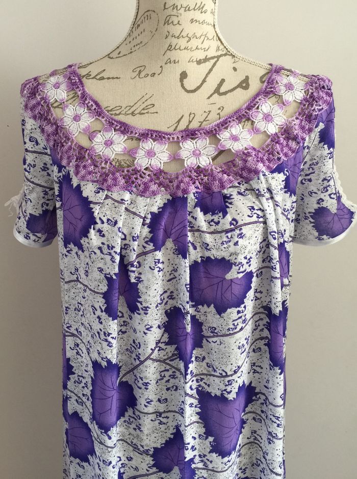 Djellaba blanche et violette - photo numéro 3