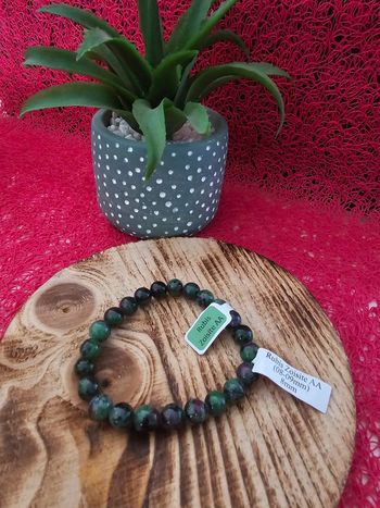 Bracelet Boule 08mm Rubis Zoisite AA (08-09mm)