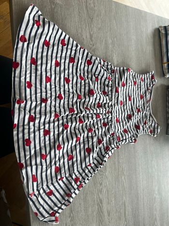 Robe marinière avec des cœurs 24 mois