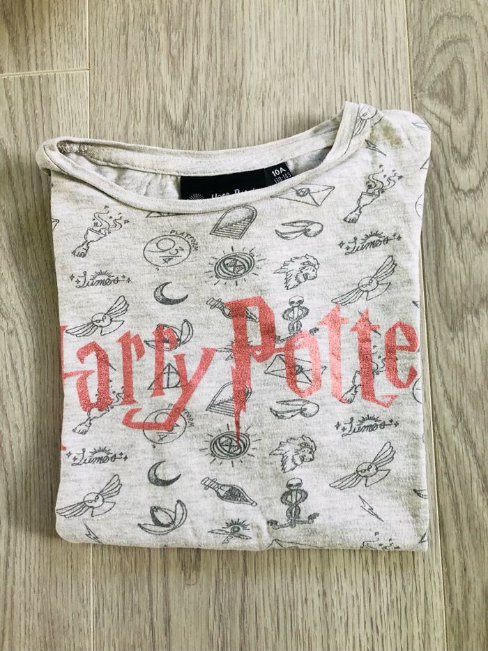 Tee shirt Harry Potter fille 10 ans gris - photo numéro 5
