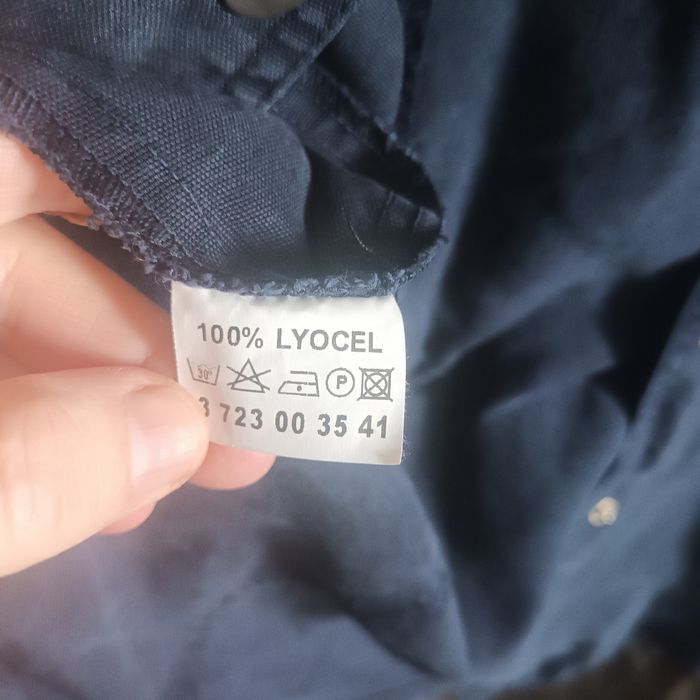 Look élégant et moderne veste chemise  marine T38 lyocell - photo numéro 5