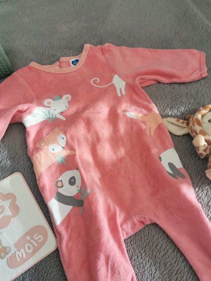 Pyjama polaire Mots d'enfants 6 mois - photo numéro 2
