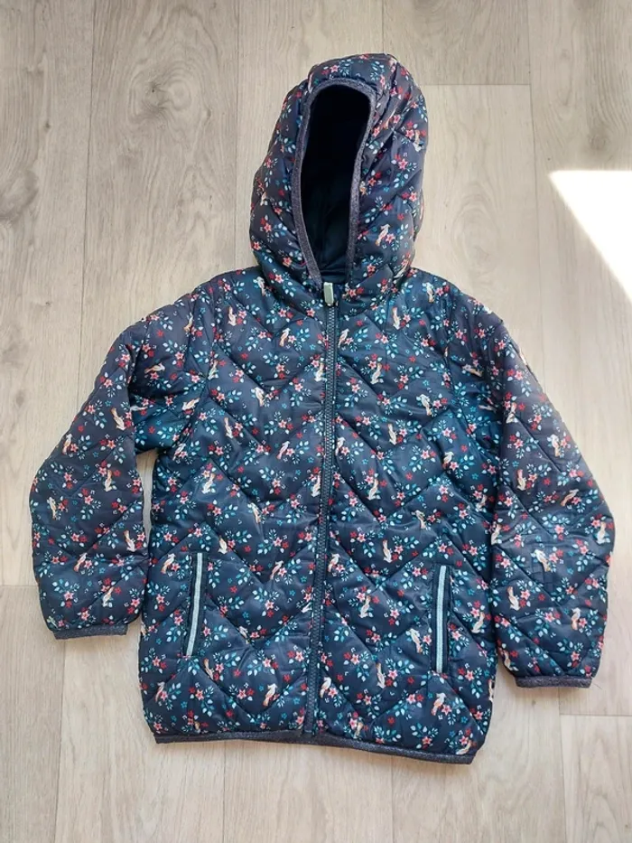 Veste matelassée fleurie mi-saison 7A
