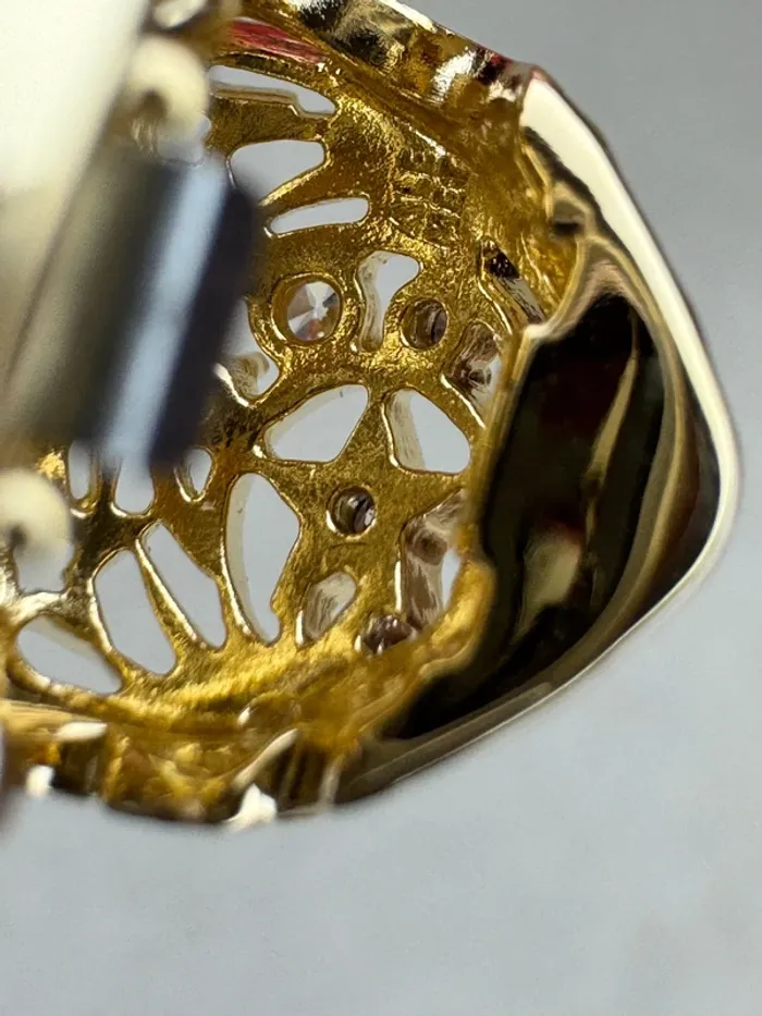 Bracelet Jonc Pandora Authentique Fermoir Cœur Céleste Doré T17 - photo numéro 3