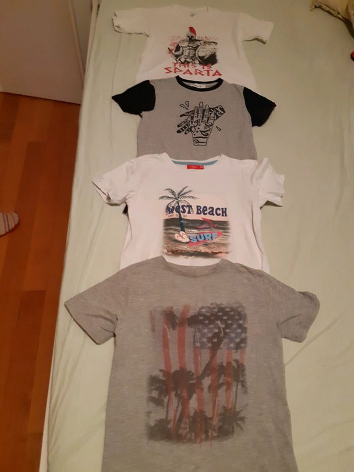 Lot 4 tee-shirts manches courtes 10 ans