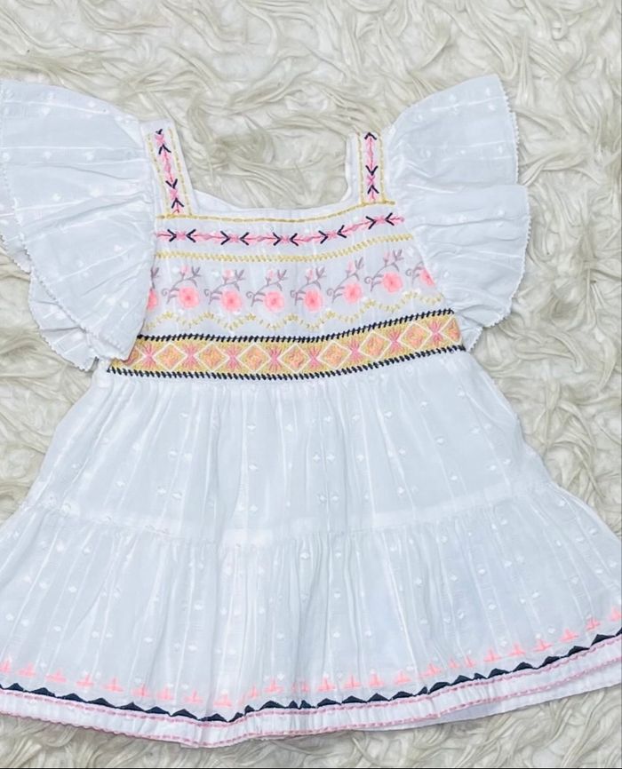 Robe à motifs coton + 2 accessoires offert