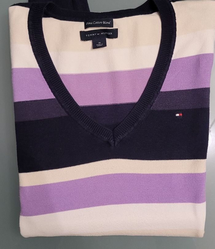 Pull Tommy Hilfiger à  rayures femme Taille M