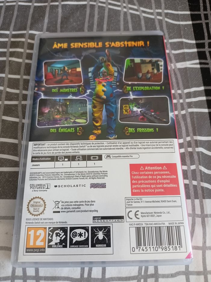 Nintendo Switch goosebumps - photo numéro 2
