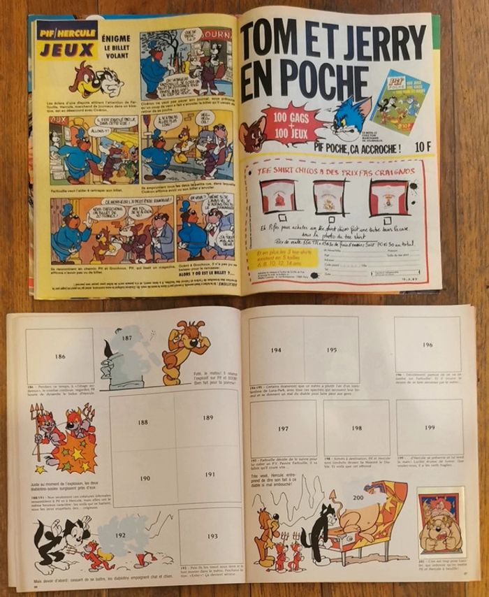 Ancien pif gadget avec album pif et hercule + poster Michael Jackson N°1093 1990 vintage - photo numéro 13
