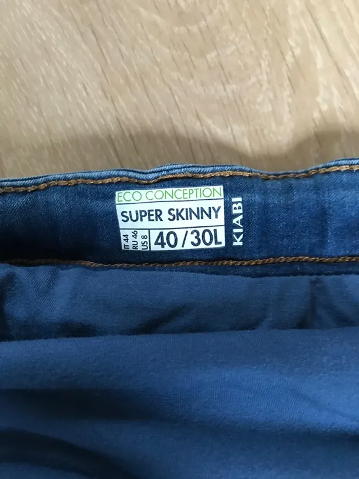 Jean de grossesse / maternité super skinny bleu stone taille 40 - photo numéro 5