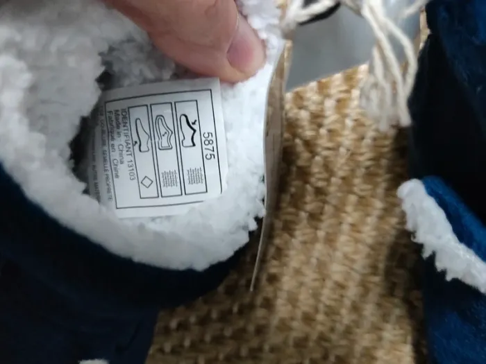 Chaussons fourrés ourson marine les essentiels de Bout'chou taille 20/21 - photo numéro 3