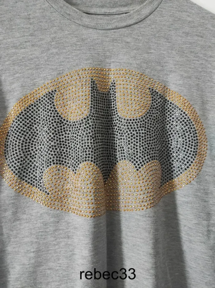 T-shirt batman logo strass - photo numéro 2