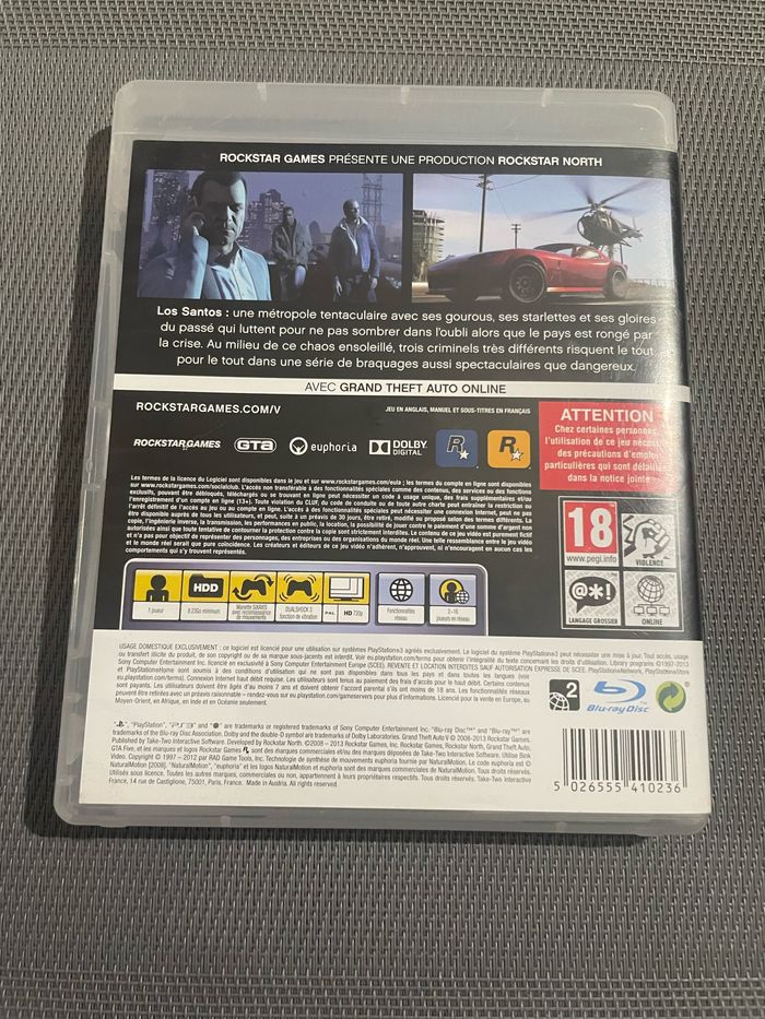Grand Theft Auto V Jeu PS3 FR - photo numéro 3