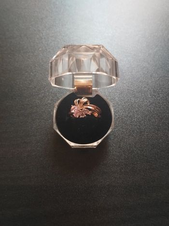 Bague vintage fleur avec coffret cadeau