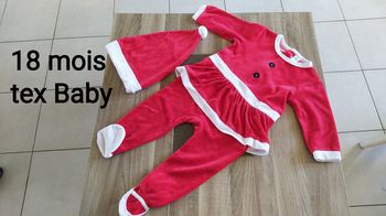 Pyjama et Bonnet de Noël 18 mois Tex Baby
