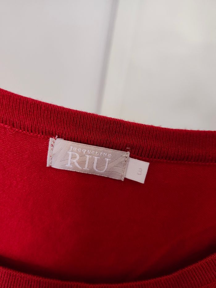 Pull rouge Jacqueline Riu taille L - photo numéro 5