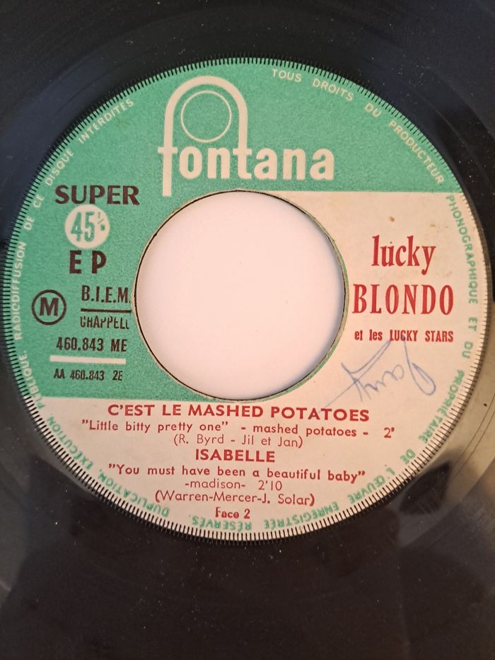 Vinyle super 45T EP Lucky Blondo - Sheila (4 titres) - RARE - État satisfaisant. - photo numéro 6