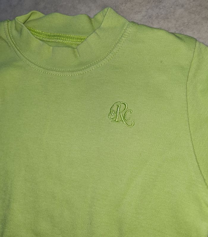 t-shirt manches longues vert anis mixte 4 ans - photo numéro 6