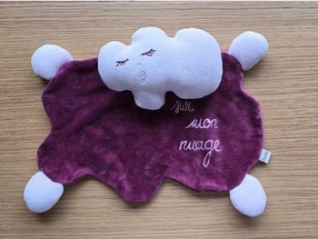 Doudou Plat Nuage Rose Violet Dpam Du Pareil Au Même