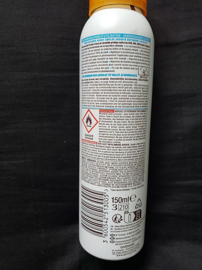 Crème solaire et brume solaire Garnier Ambre solaire - photo numéro 2