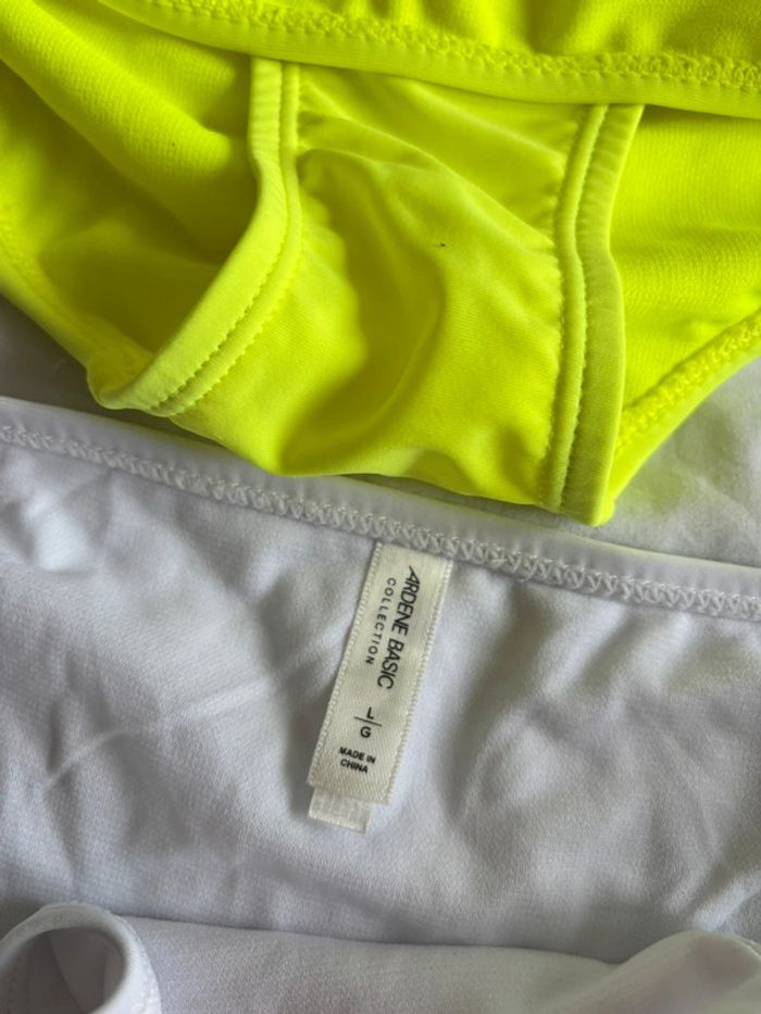 Lot 2 bas de maillots de bain bikini blanc jaune fluo Ardene taille L/40 neuf - photo numéro 8