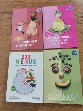 Lot de 4 livres sur la nutrition