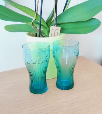 🥤2 Verres rayés Coca-Cola🥤