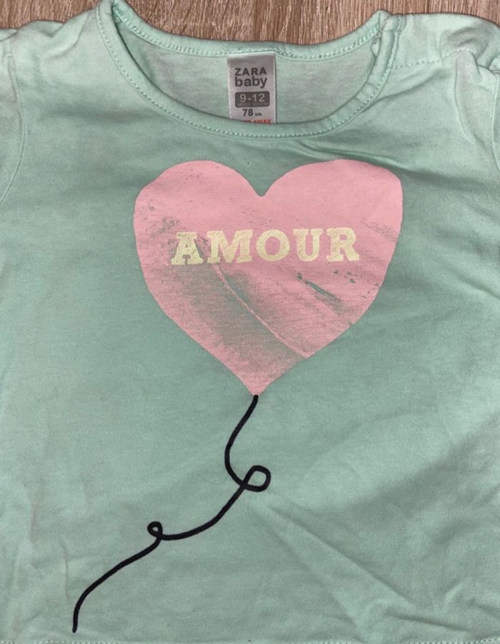 T-shirt Zara été 9/12 mois - photo numéro 2