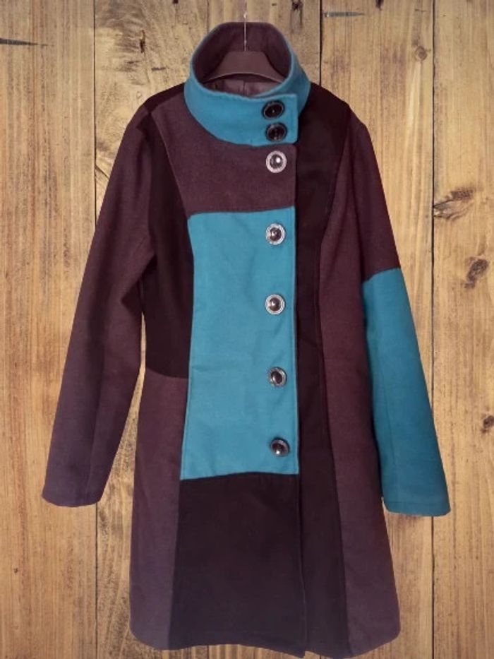 Manteau laine 3 couleurs