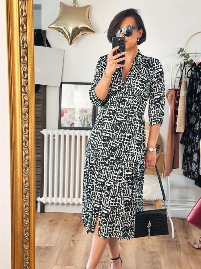 Robe Ba&sh noire et blanche taille 36