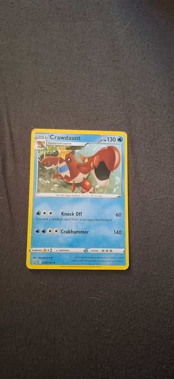 🌟 Carte Pokémon Crawdaunt (Étape 1, 130 PV)