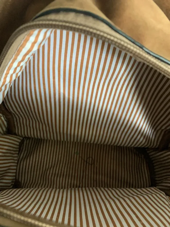 Mini sac à dos marron velours motif - photo numéro 10