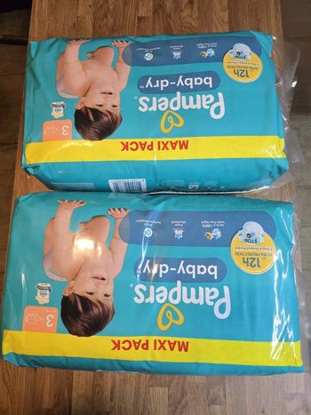 Lot 2 sac pampers couches taille 3 6-10KG 2x 124= 248couches