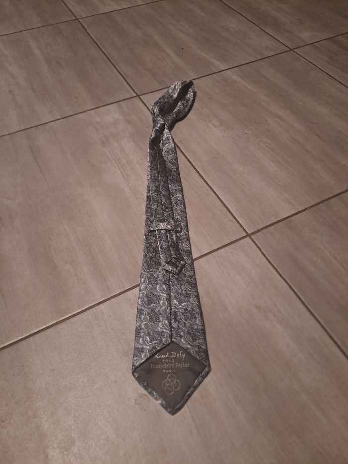 Cravate Gris Brillante Raoul Dufy pour Bianchini Férier - photo numéro 5