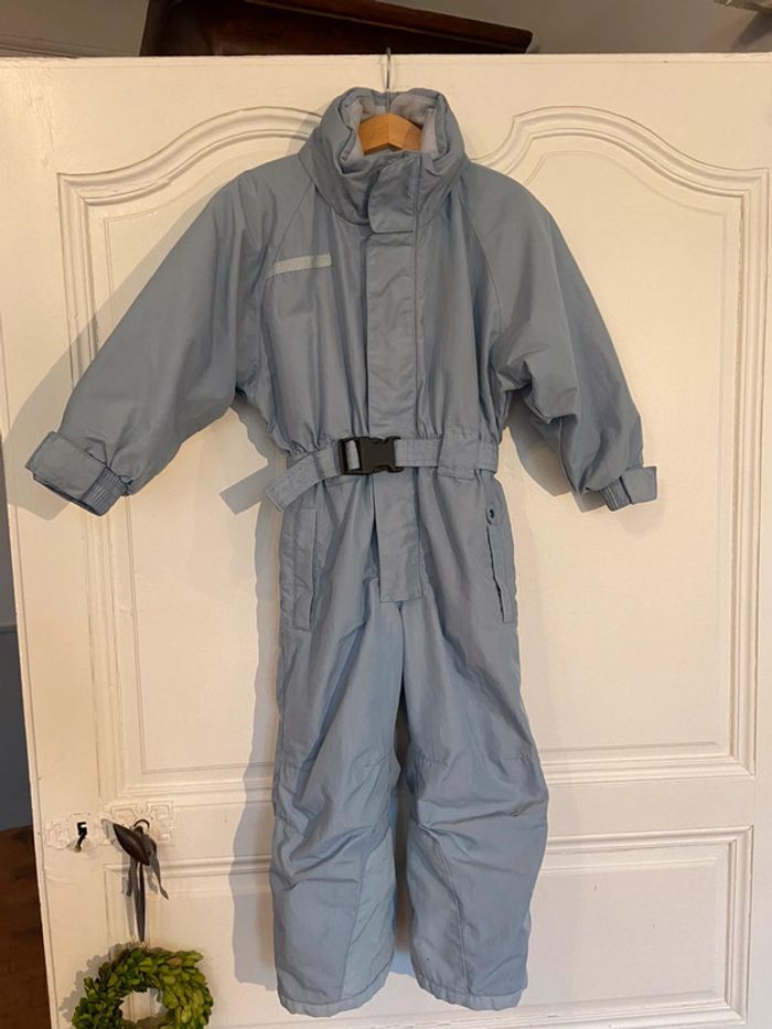 Combinaison de ski capuche escamotable bleu ciel Décathlon 4 ans