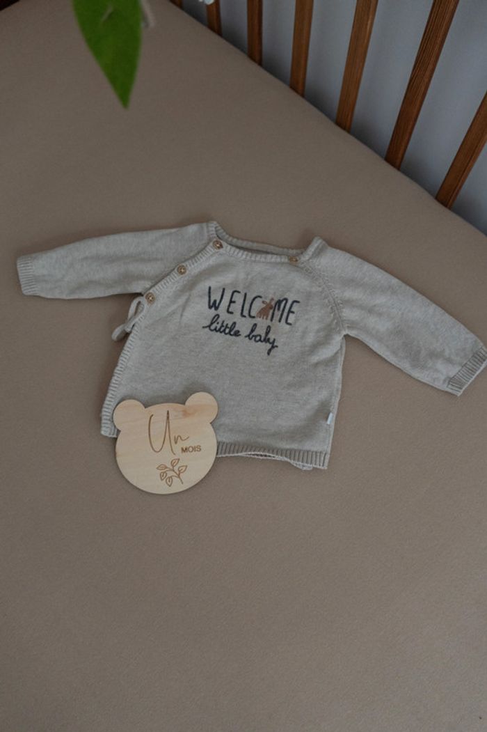 brassière gilet bouton mixte unisexe 1 mois