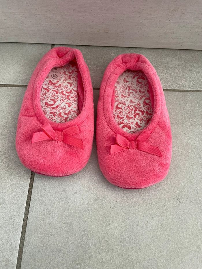 Chaussons ballerines roses fille Tex 30