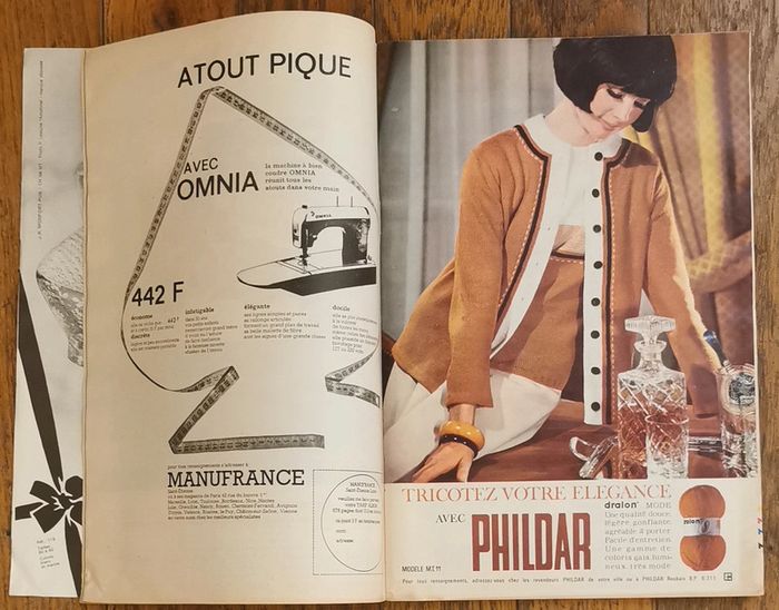 Ancien magazine Modes et travaux 1964 avec 1 patron + 2 suppléments n°767 vintage - photo numéro 4