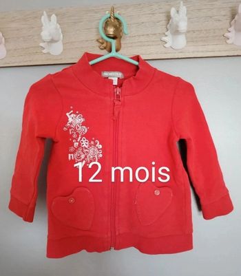 Veste fleur rouge