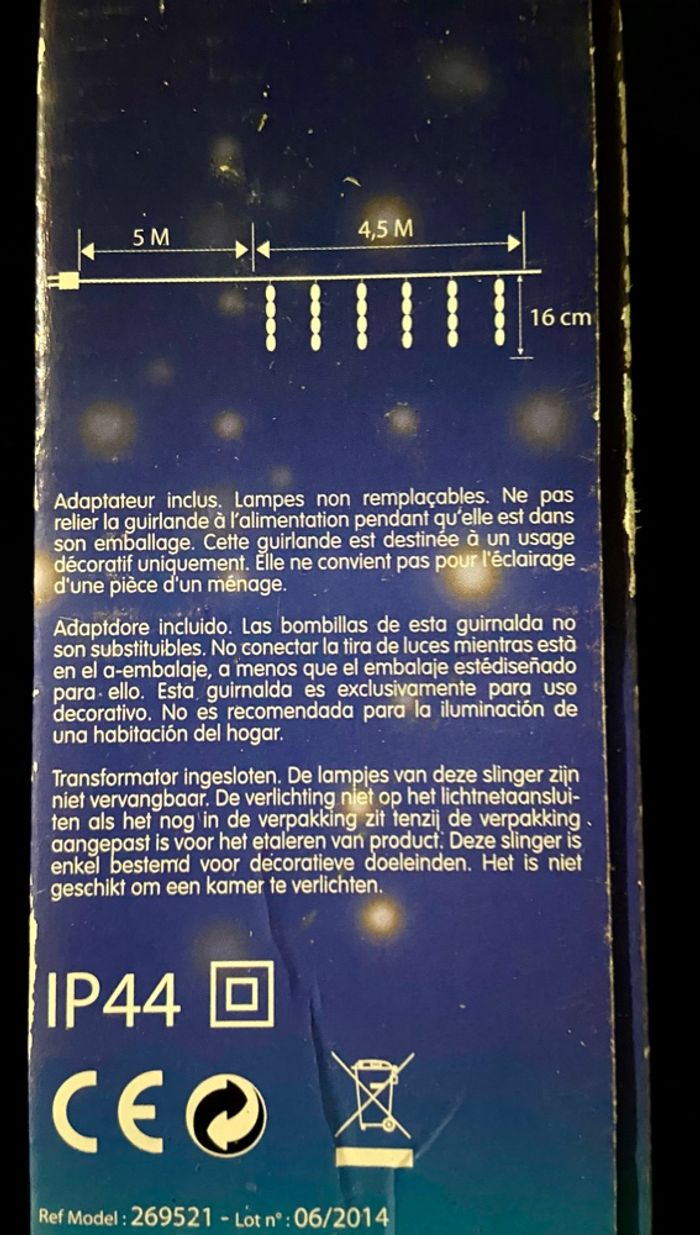 Lot de 2 bordures stalactites blanc froid bon état idéale Noel ou autre pour extérieur - photo numéro 3