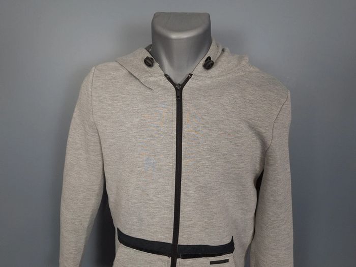 sweat a capuche / hoodie full zip Jules grise homme - taille S ( 61) - photo numéro 2