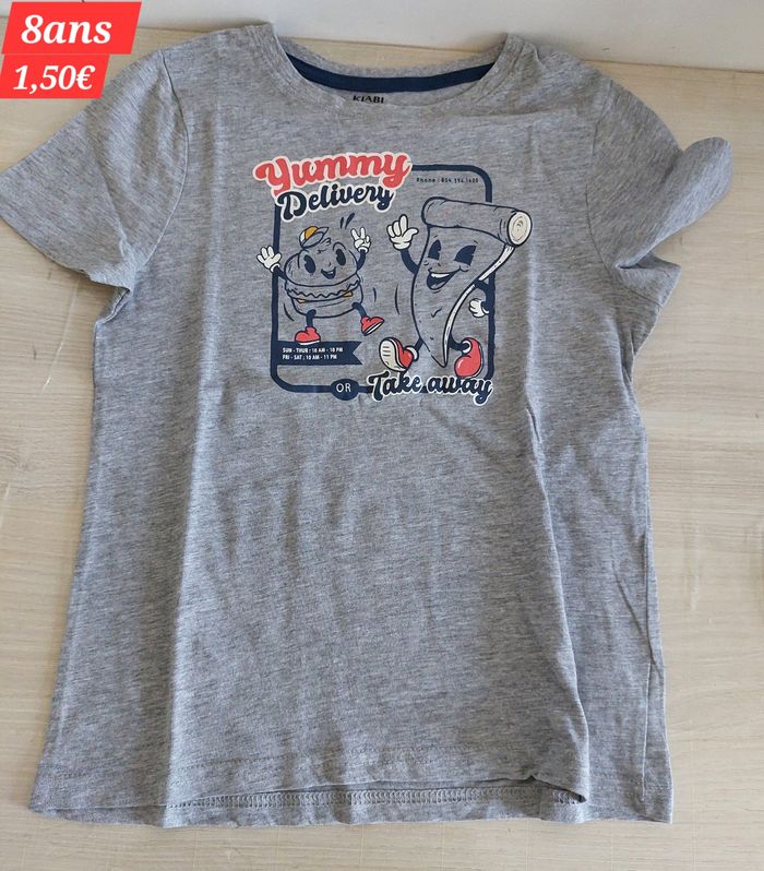 T-shirt avec inscription garçon 8ans - photo numéro 2