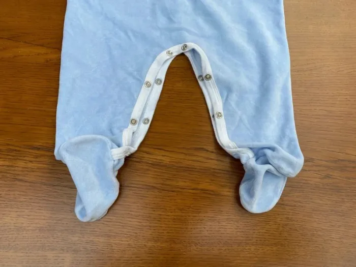 Pyjama petit bateau molletonné bleu ciel 12 mois - photo numéro 9