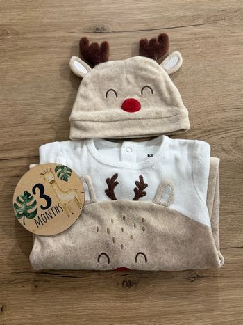 Pyjama/bonnet  Noël 3 mois 
